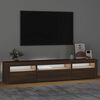 vidaXL TV-Schrank mit LED-Leuchten Braun Eichen-Optik 195x35x40 cm