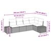 vidaXL Gartensofa-set 5 pcs Beige Poly-Rattan