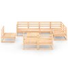 vidaXL 9-tlg. Garten-Lounge-Set Massivholz Kiefer