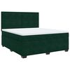 vidaXL Boxspringbett mit Matratze Dunkelgr&uuml;n 180x200 cm Samt
