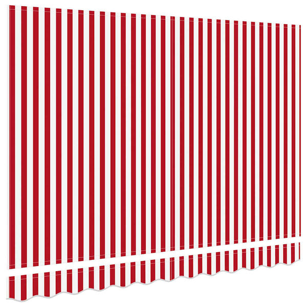 vidaXL Markisenersatzstoff Rot und Wei&szlig; 280 x 195 cm Polyester