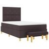 vidaXL Boxspringbett mit Matratze Dunkelbraun 120 x 190 cm Stoff
