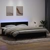vidaXL Boxspringbett mit Matratze & LED Schwarz 200x210 cm Samt
