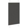 vidaXL Plissee Schwarz 70x100 cm Stoffbreite 69,4 cm Polyester