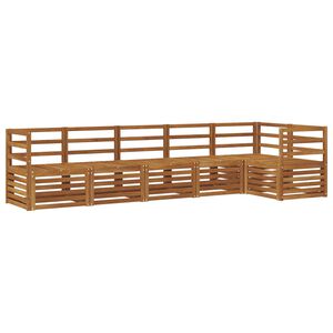 vidaXL Outdoor-Sofagarnitur 6 Stk. Natur Polyester