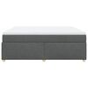 vidaXL Boxspringbett mit Matratze Dunkelgrau 200x200 cm Stoff