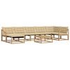 vidaXL Outdoor-Sofagarnitur 8 pcs Wei&szlig; und Beige 79 x 79 x 37 cm