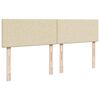 vidaXL Boxspringbett mit Matratze Creme 200x200 cm Stoff