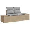 vidaXL Gartensofa-set mit Kissen 8 pcs Beige Poly-Rattan