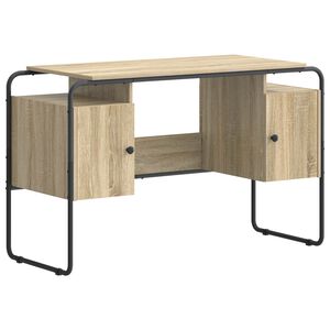 vidaXL Schreibtisch mit Stauraum Sonoma-Eiche 120 x 50,5 x 75,5 cm