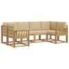 vidaXL Outdoor-Sofagarnitur mit Kissen 6 pcs Wei&szlig; und Beige