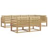 vidaXL Outdoor-Sofagarnitur 6 stk. Wei&szlig; und Beige Polyester