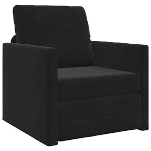 vidaXL Schlafsofa Schwarz 74 x 77 x 81 cm Samt