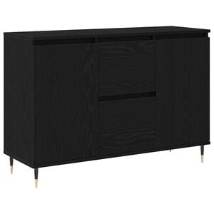 vidaXL Sideboard Schwarz Eichen-Optik 101,5 x 35 x 70 cm Holzwerkstoff