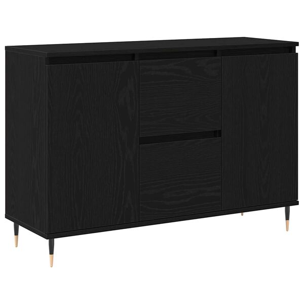 vidaXL Sideboard Schwarze Eiche 101,5 x 35 x 70 cm Holzwerkstoff