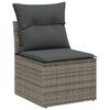 vidaXL Garten-Sofa-Set mit Kissen mit Speicher Grau 90 x 55 x 71 cm