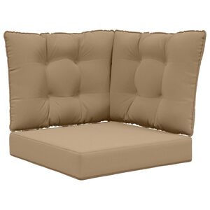 vidaXL Sofakissen f&uuml;r drau&szlig;en Polyester Taupe 50,5 x 50,5 cm