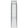 vidaXL Gabionen mit Hochbogen 13 Stk 300x50x180/200cm Verzinktes Eisen