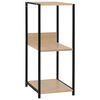 vidaXL Kleines B&uuml;cherregal Schwarz Eichefarben 33,5x39,6x79,7cm