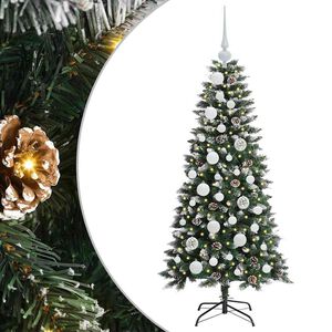 vidaXL K&uuml;nstlicher Weihnachtsbaum mit 150 LEDs mit St&auml;nder Gr&uuml;n 120 cm