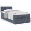 vidaXL Ottoman-Bett mit Matratze Dunkelgrau 90x190 cm Samt