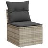 vidaXL Gartensofa-set mit Kissen 5 pcs Hellgrau Poly-Rattan