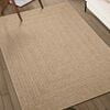 vidaXL Teppich ZIZUR 240x240 cm Jute-Optik Indoor und Outdoor