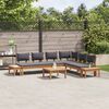 vidaXL Gartensofa-set 3 pcs Braun und Grau