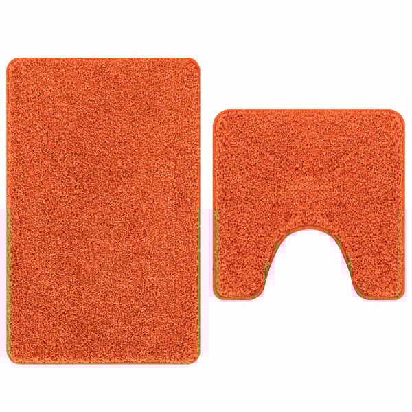 vidaXL Anti-Rutsch Badematten-Set 2 pcs Orange PP