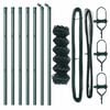 vidaXL Zaunpfosten Grün 10 x 0,4 m (60 x 60 mm Maschen) Stahl und PVC