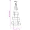 vidaXL LED-Weihnachtsbaum mit Erdspießen 220 LEDs Warmweiß 180 cm