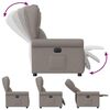 vidaXL Relaxsessel Elektrisch Taupe Stoff