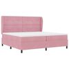 vidaXL Boxspringbett mit Matratze Rosa 200 x 200 cm Polyester