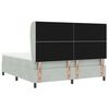 vidaXL Boxspringbett mit Matratze Hellgrau 200 x 180 cm Polyester