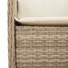 vidaXL 9-tlg. Garten-Essgruppe mit Kissen Beige Poly Rattan