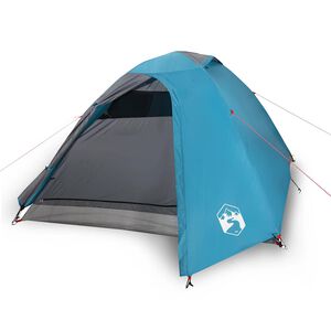 vidaXL Kuppel-Campingzelt 3 Personen Blau Wasserdicht