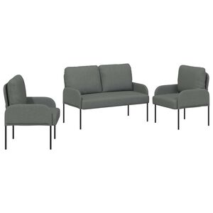 vidaXL Sofagarnituren 3 stk. Dunkelgrau Sperrholz