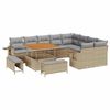 vidaXL Gartensofa-set 12 stk. Beige Poly-Rattan