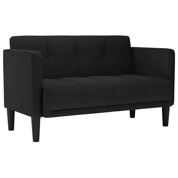 vidaXL Zweisitzer-Sofa Schwarz 111 cm Stoff