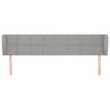 vidaXL Kopfteil mit Ohren Hellgrau 163x23x78/88 cm Stoff