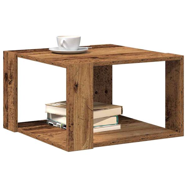 vidaXL Couchtisch Altholz 51,5 x 51,5 x 30 cm Holzwerkstoff