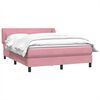 vidaXL Boxspringbett mit Matratze Rosa 160x210 cm Samt