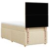 vidaXL Boxspringbett mit Matratze Creme 90x200 cm Stoff