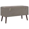 vidaXL Hocker mit Stauraum 3 Stk. Grau Samt