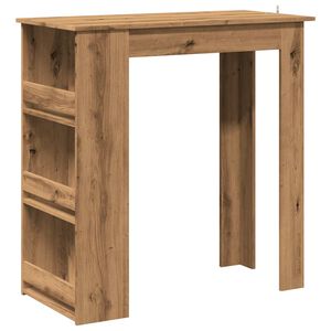 vidaXL Bartisch mit Regal Artisan-Eiche 102x50x103,5 cm
