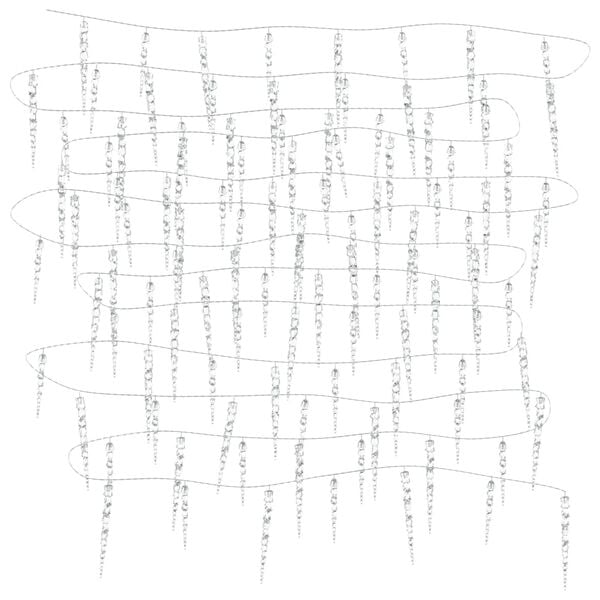 vidaXL Weihnachts-Eiszapfen-Licht 100 LEDs Warmweiß 10 m Acryl PVC