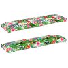 vidaXL Palettenkissenset Floral 2 pcs Gr&uuml;nes Blattmuster Oxford-Stoff