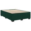 vidaXL Boxspringbett mit Matratze Dunkelgr&uuml;n 140x200 cm Samt