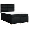 vidaXL Boxspringbett mit Matratze Schwarz 140x190 cm Stoff