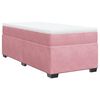 vidaXL Boxspringbett mit Matratze Rosa 90x190 cm Samt